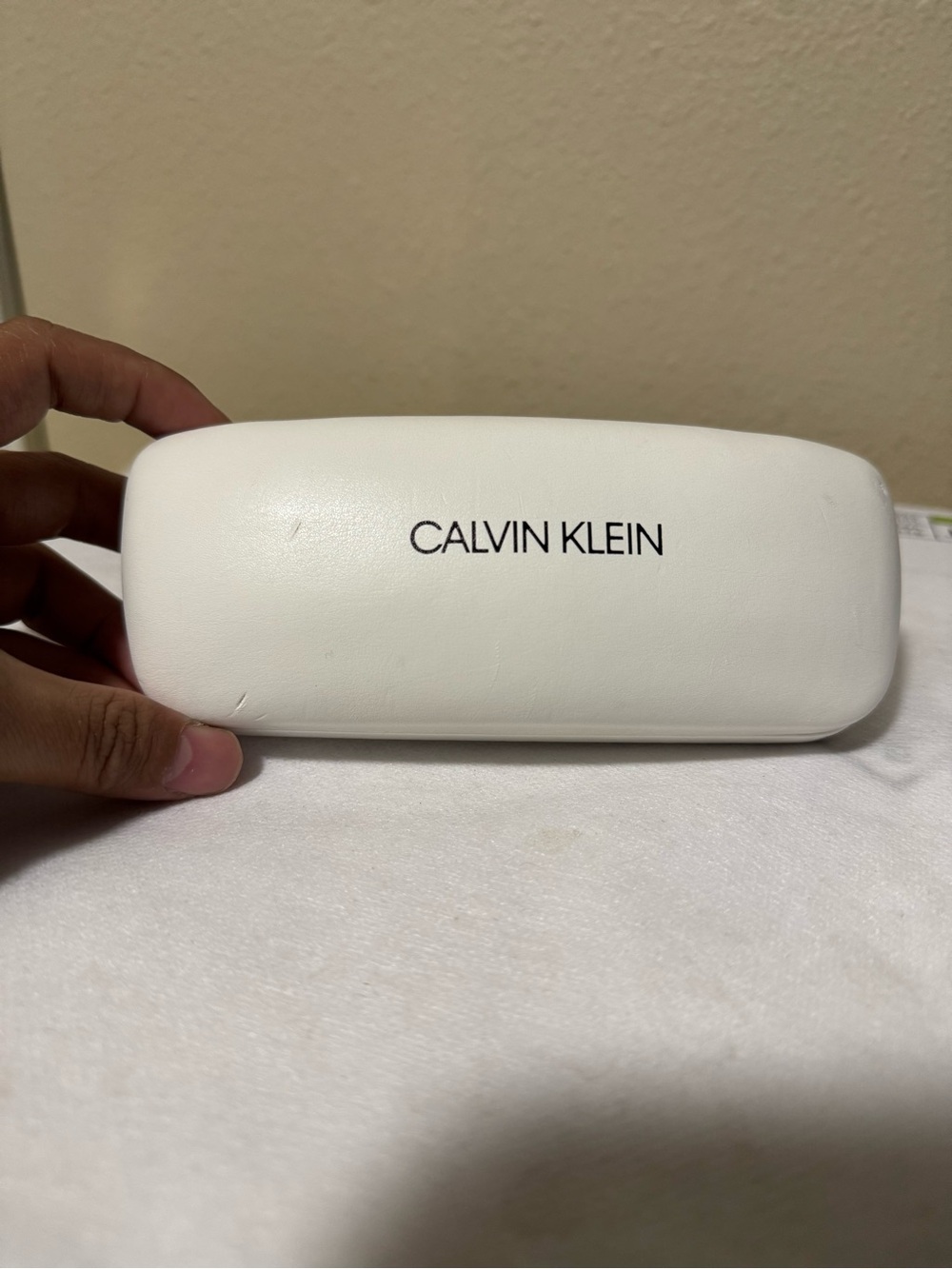 Calvin Klein White Hard Sunglasses Case